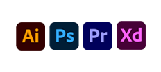 Photoshop-logo, Illustrator-logo, Xd-logo, Premiere-logo